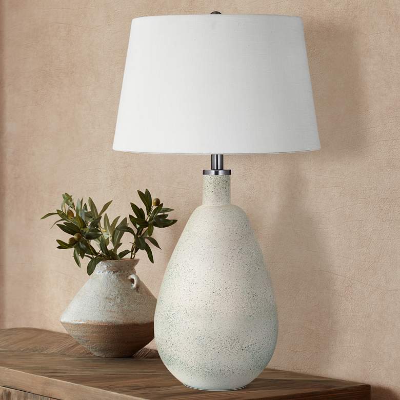 Image 1 Bassett Niello 29" Stone Ceramic Tear-Shaped Table Lamp
