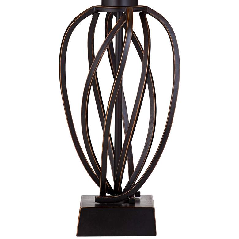Image 4 Bassett Orson 33 inch Bronze Metal Spiraled Table Lamp more views