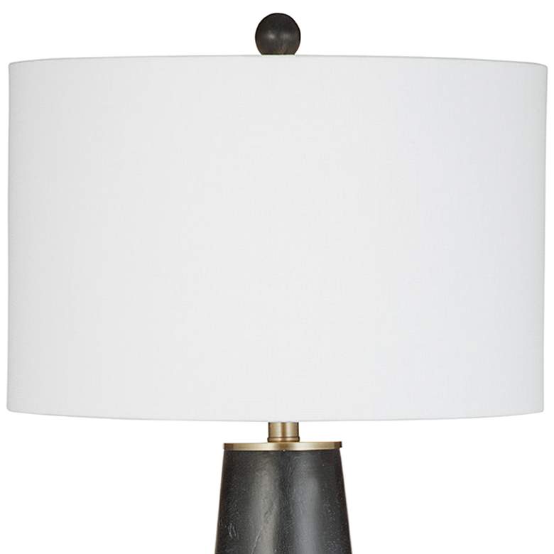 Image 3 Bassett Osun 30" Black Tapered Column Concrete Table Lamp more views