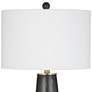 3_Bassett Osun 30" Black Tapered Column Concrete Table Lamp more views
