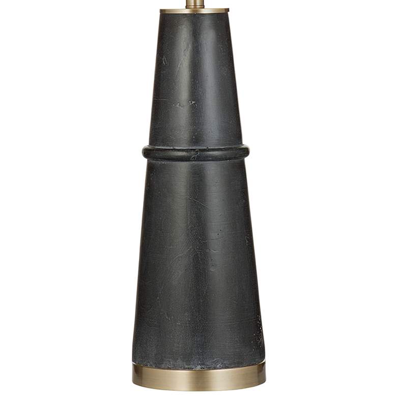 Image 4 Bassett Osun 30" Black Tapered Column Concrete Table Lamp more views