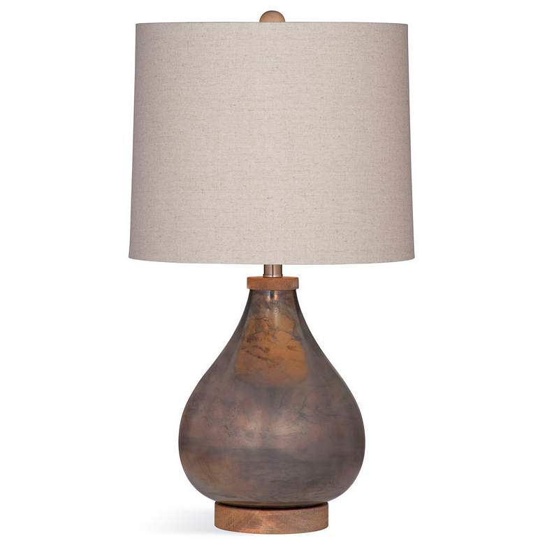 Image 1 Bassett Paisley 27 inch High Contemporary Charcoal Copper Table Lamp
