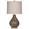 Bassett Paisley 27" High Contemporary Charcoal Copper Table Lamp