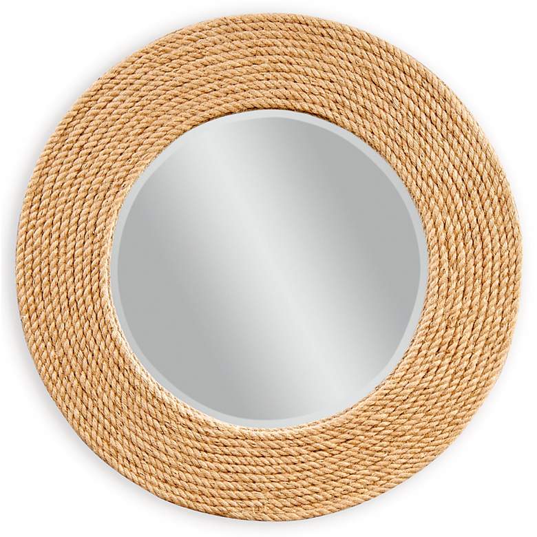 Image 1 Bassett Palimar 36" Coastal Style Sisal Rope Round Wall Mirror