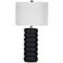 Bassett Pareena 30" High Faux Black Wood Modern Table Lamp
