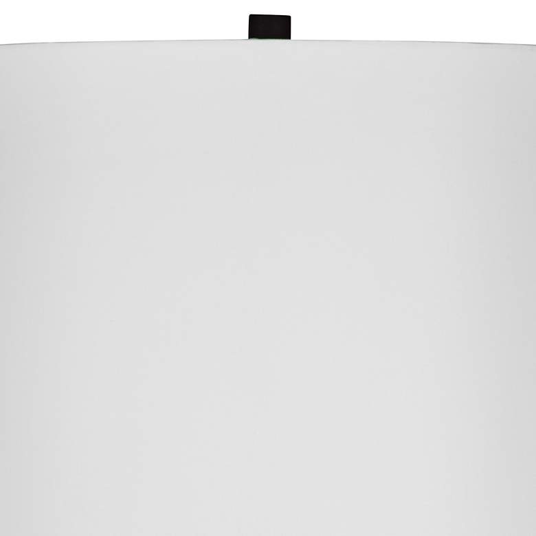 Image 4 Bassett Pareena 30" High Faux Black Wood Modern Table Lamp more views