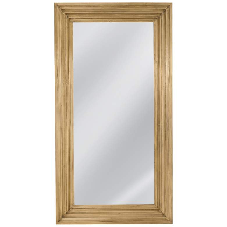 Image 1 Bassett Queenie 85" High Brass Finish Floor Mirror