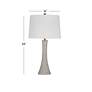 5_Bassett Ranier 28" High Modern Gray Table Lamp more views