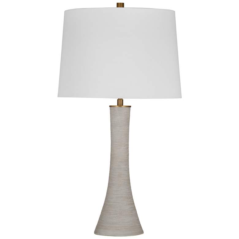 Image 1 Bassett Ranier 28" Modern Gray Tapered Table Lamp