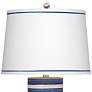 Bassett Regatta Stripe 27" Coastal Blue and White Ceramic Table Lamp