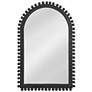 Bassett Renn 51" x 33" Black Wood Arched Top Wall Mirror in scene