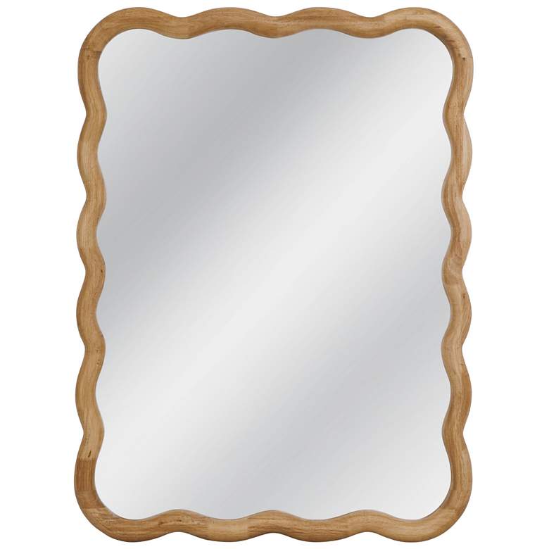Image 1 Bassett Rider 48" Wide Curved Frame Wood Wall Mirror