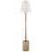 Bassett Ronzell 61" High Travertine And Brass Floor Lamp