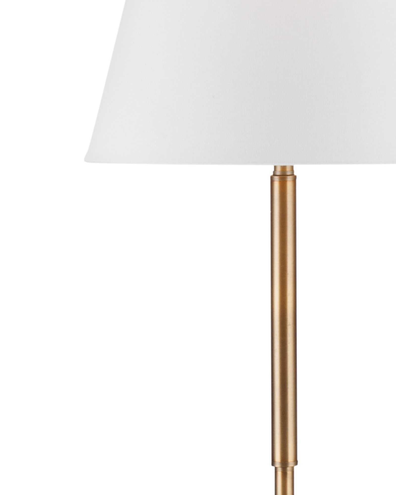 Image 2 Bassett Ronzell 61" High Travertine And Brass Floor Lamp more views