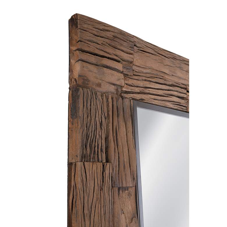 Image 3 Bassett Rustic 82" High Brown Finish Floor Mirror more views