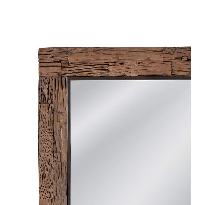 Image 4 Bassett Rustic 82" High Brown Finish Floor Mirror more views