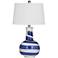 Bassett Sandals 24" Contemporary Coastal Blue Ceramic Table Lamp