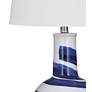 4_Bassett Sandals 24" Contemporary Coastal Blue Ceramic Table Lamp more views