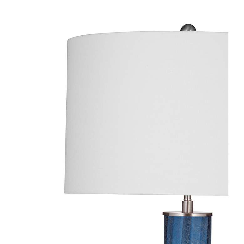 Image 2 Bassett Sandee 30" Contemporary Vase Blue Glass Table Lamp more views