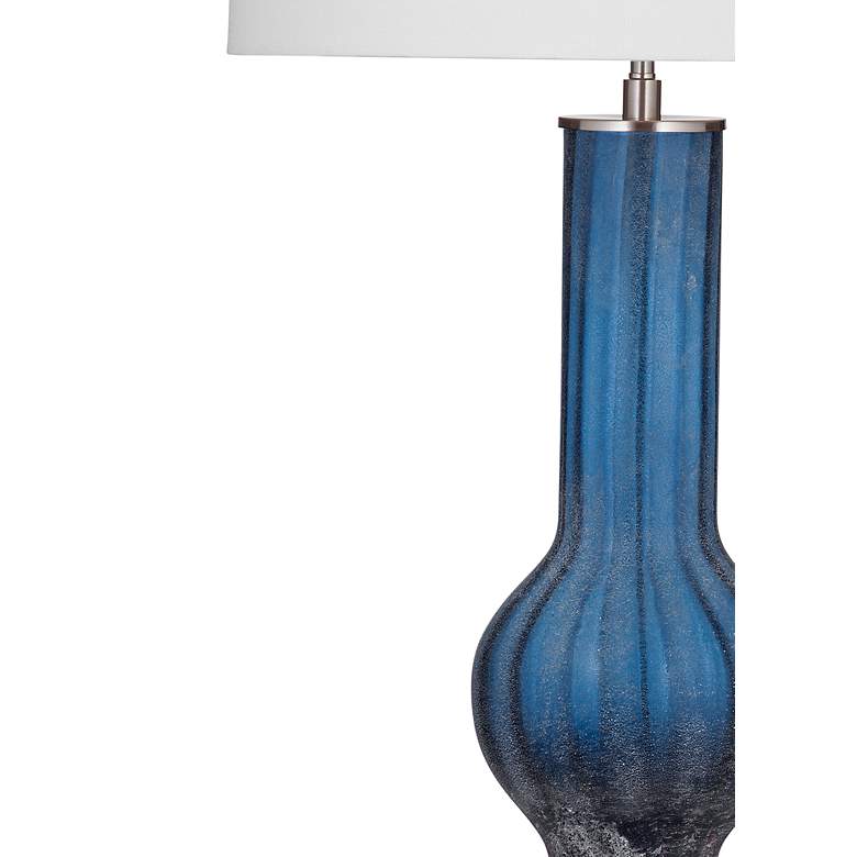 Image 3 Bassett Sandee 30" Contemporary Vase Blue Glass Table Lamp more views
