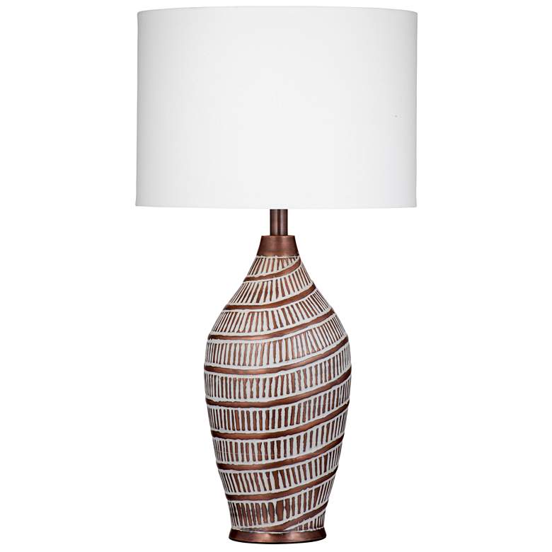 Image 1 Bassett Santa Cruz 27" Modern Copper Swirl Finish Table Lamp