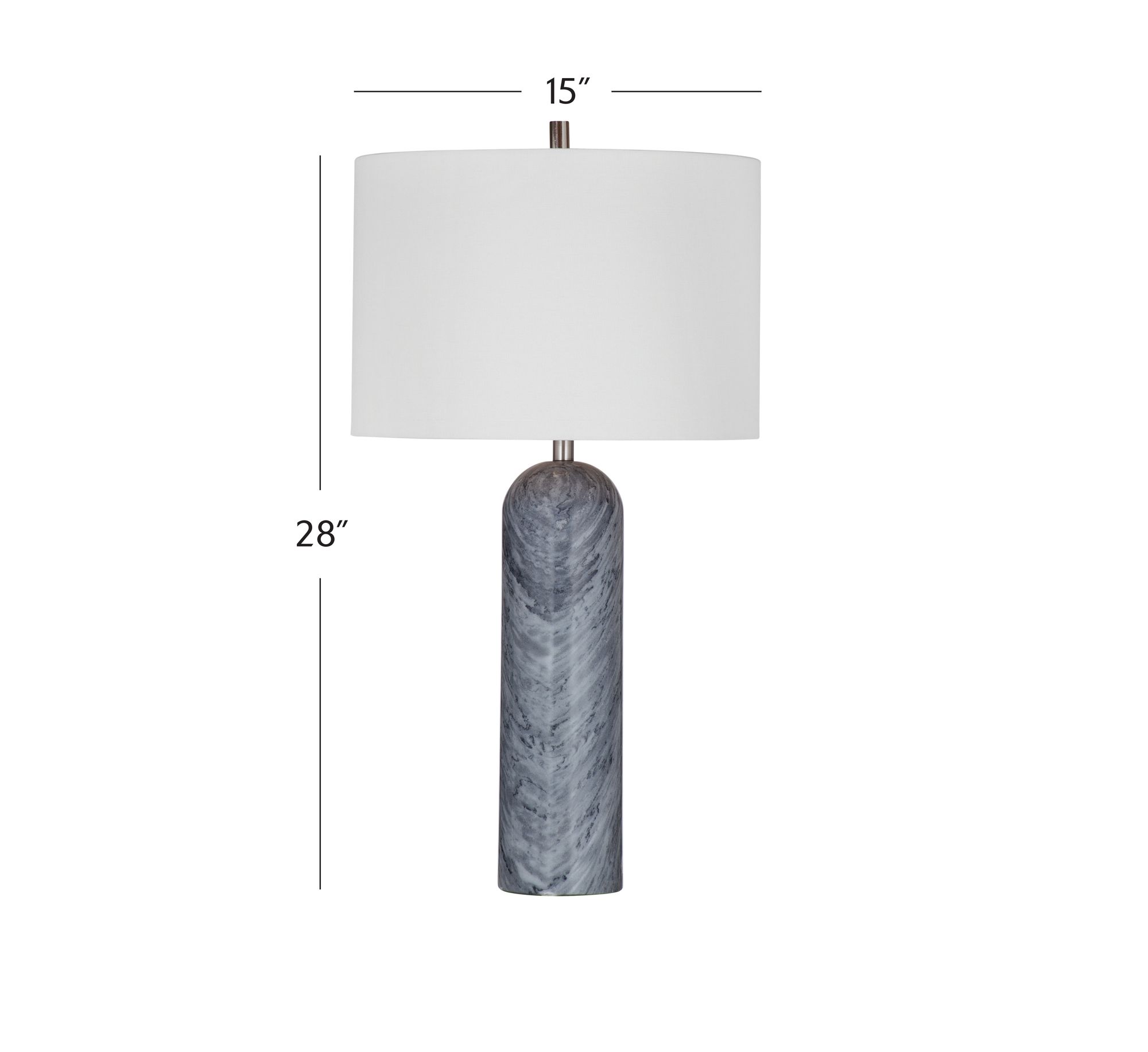 Image 3 Bassett Sassandra 28" High Modern Gray Marble Table Lamp more views