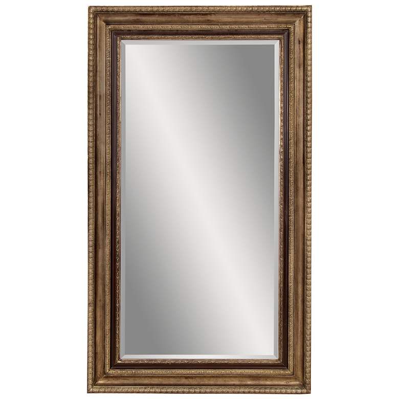 Image 1 Bassett Sergio 86" High Wood and Gold Finish Floor Mirror