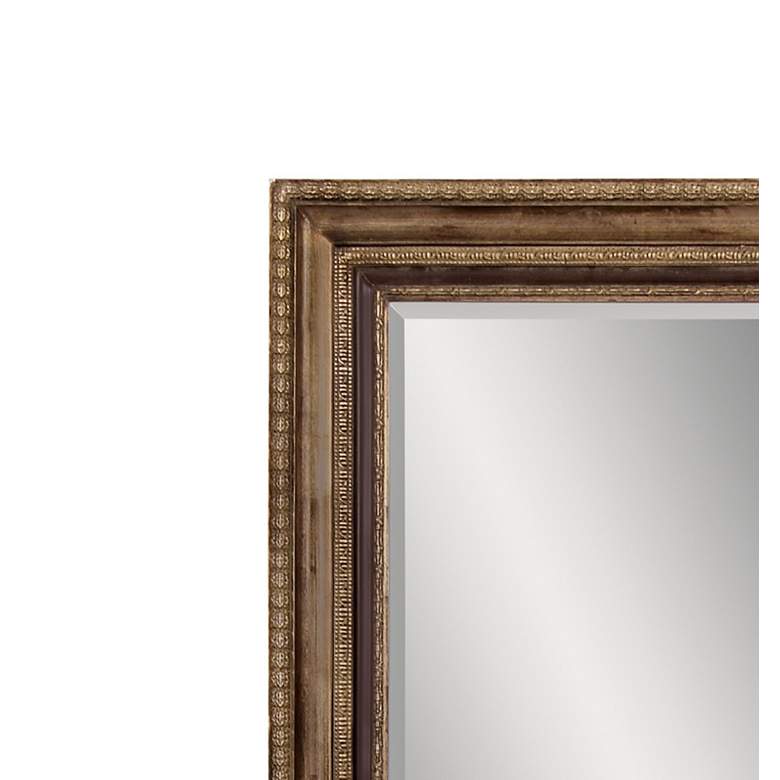 Image 2 Bassett Sergio 86" High Wood and Gold Finish Floor Mirror more views