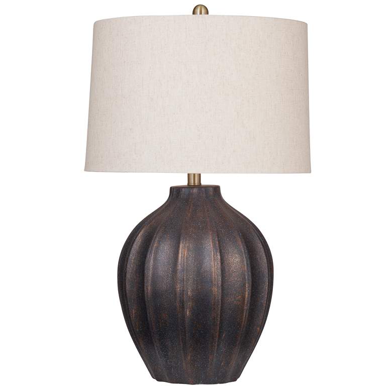 Image 1 Bassett Sevee 27" High Dark Brown Gourd Table Lamp