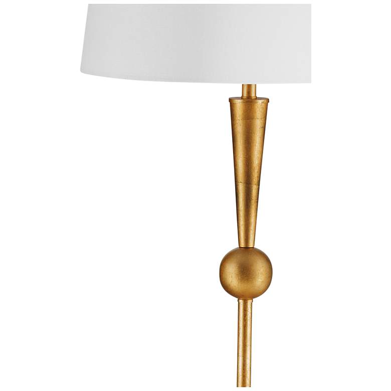 Image 2 Bassett Shilpa 62" High Gold Leaf Finish Modern Floor Lamp more views