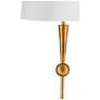 2_Bassett Shilpa 62" High Gold Leaf Finish Modern Floor Lamp more views