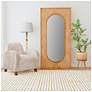 4_Bassett Shilpa 62" High Gold Leaf Finish Modern Floor Lamp more views