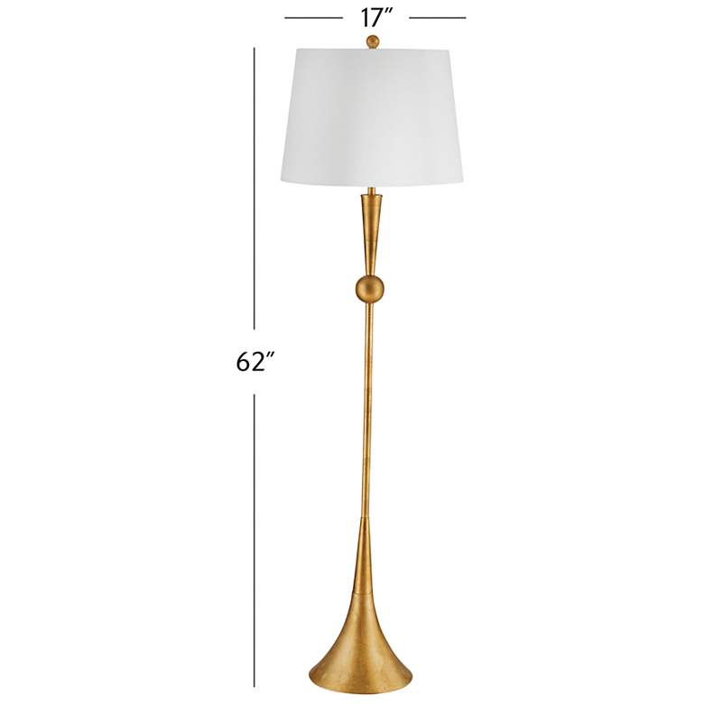 Image 5 Bassett Shilpa 62" High Gold Leaf Finish Modern Floor Lamp more views