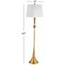 5_Bassett Shilpa 62" High Gold Leaf Finish Modern Floor Lamp more views