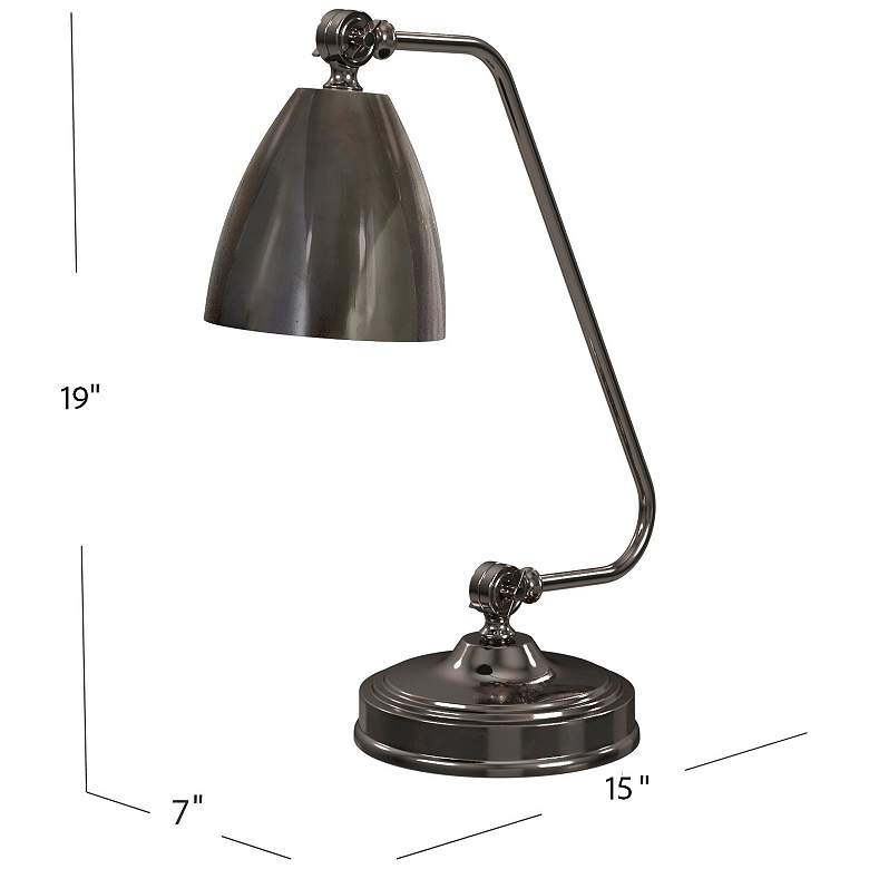 Image 7 Bassett Shine 19" Modern Black Desk Lamp more views