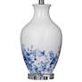 4_Bassett Sirius 27" Bubble Reactive Glaze White Blue Ceramic Table Lamp more views