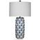 Bassett Stones 28" High Modern Blue and White Ceramic Table Lamp