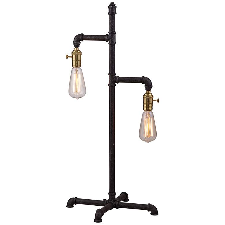 Image 1 Bassett Telestar 30" High Rusty Textured Metal Industrial Lamp