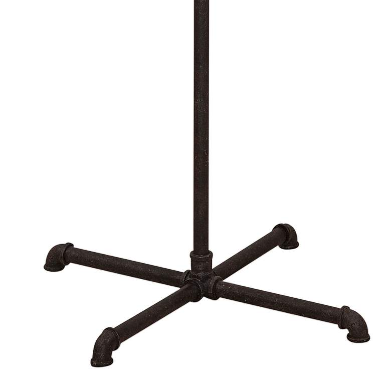Image 4 Bassett Telestar 64" Bronze Metal Pipe 2-Light Industrial Floor Lamp more views