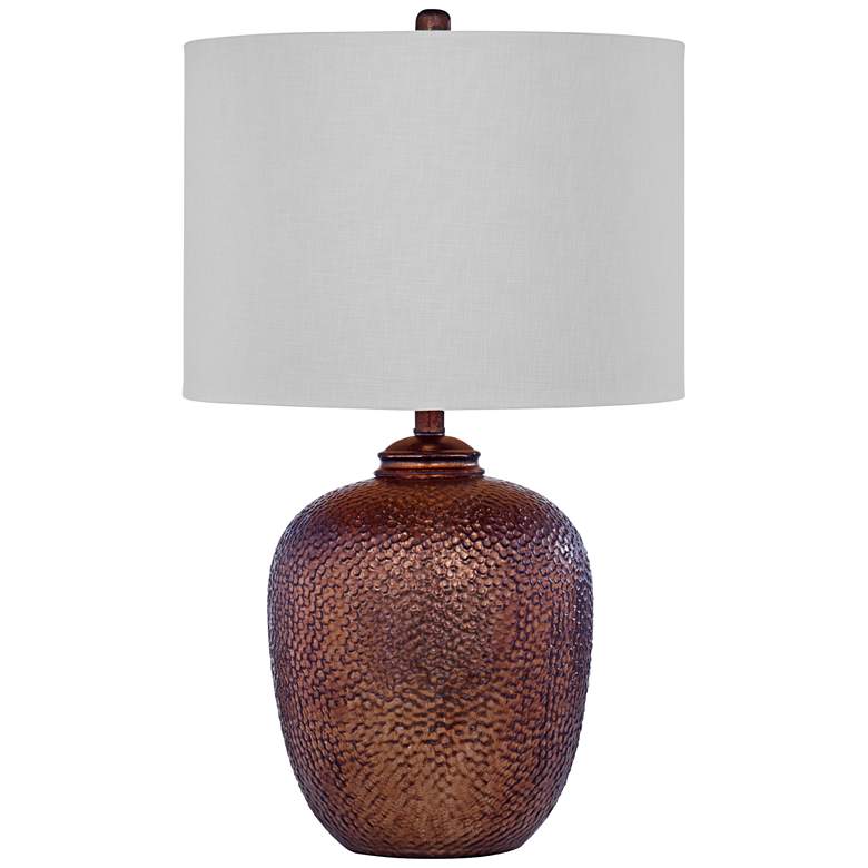 Image 1 Bassett Trevor 26" High Antique Copper Glass Table Lamp