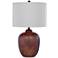 Bassett Trevor 26" High Antique Copper Glass Table Lamp