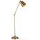 Bassett Van 59" Mid-Century Modern Brass Floor Lamp