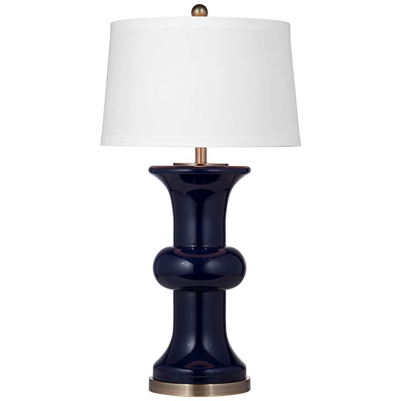 Image 1 Bassett Vince 32" High Contemporary Glass Navy Blue Table Lamp