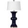 Bassett Vince 32" High Contemporary Glass Navy Blue Table Lamp