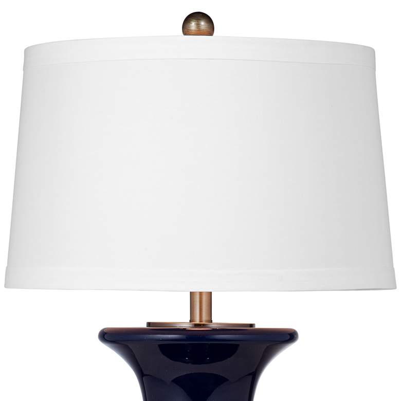 Image 2 Bassett Vince 32" High Contemporary Glass Navy Blue Table Lamp more views