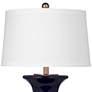 2_Bassett Vince 32" High Contemporary Glass Navy Blue Table Lamp more views