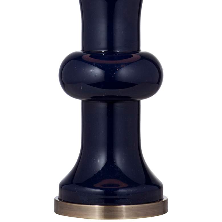 Image 3 Bassett Vince 32" High Contemporary Glass Navy Blue Table Lamp more views