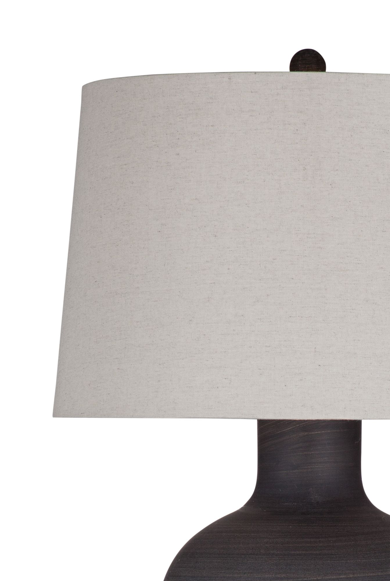 Image 2 Bassett Volga 28" Rustic Modern Jar Matte Black Table Lamp more views