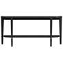 2_Bassett Whitfield 64" Wide Black Rubberwood Rectangle Console Table