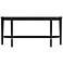 Bassett Whitfield 64" Wide Black Rubberwood Rectangle Console Table